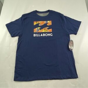Billabong Loungewear Navy Blue Vibrant Graphic T-Shirt Men’s L Super Soft NWT
